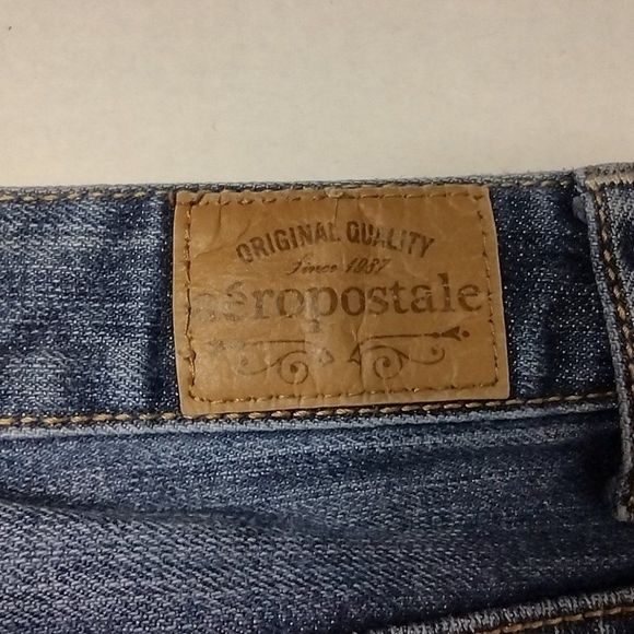 Aeropostale Bayla Skinny Blue Jeans 7/8 short - Picture 3 of 5